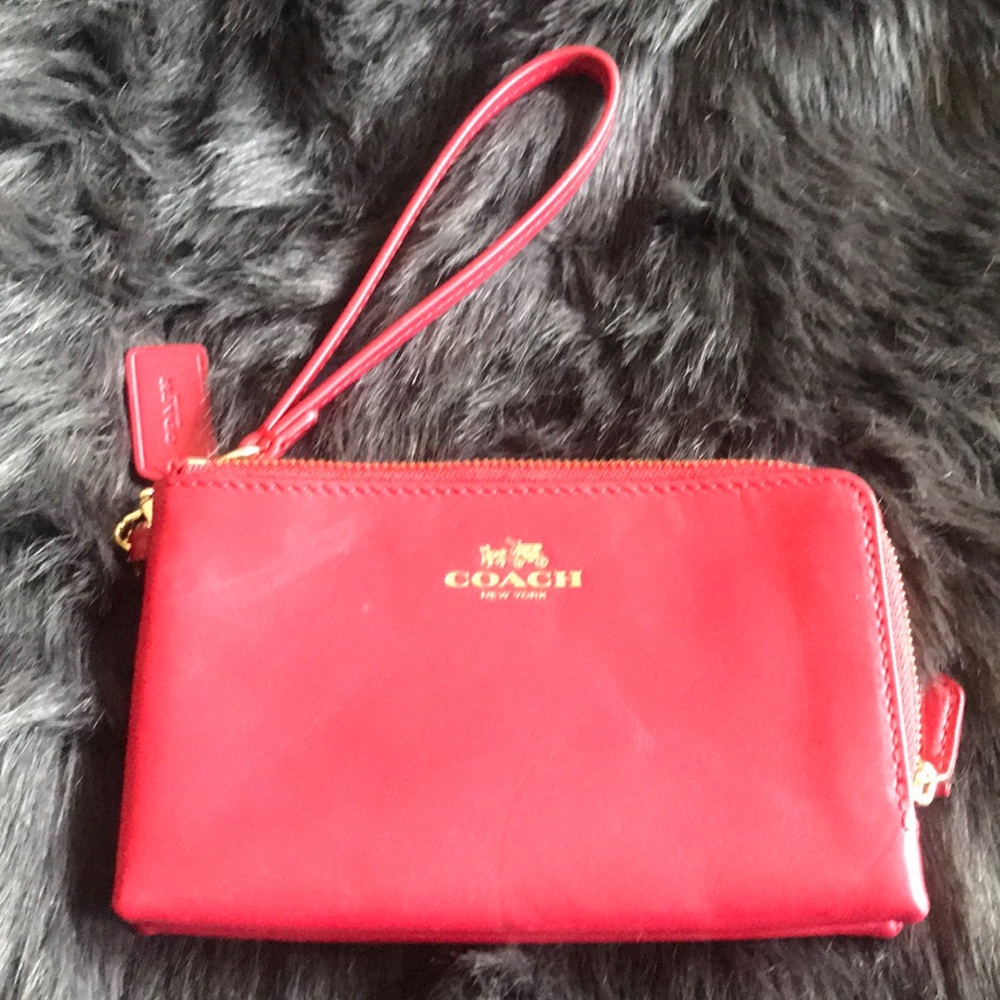 Coach Red Wristlet